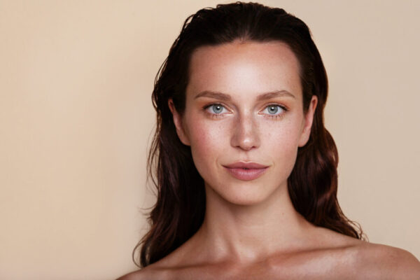 Beauty woman portrait. Beautiful spa model girl with perfect fre